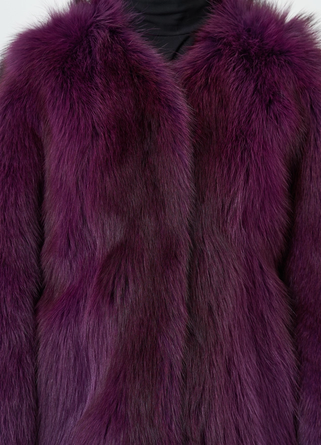 Женская куртка из меха канадского енота модель № 31085 универмаг малина