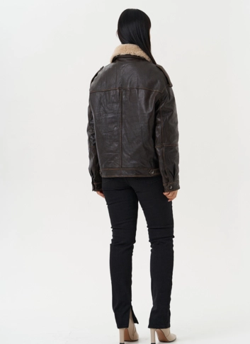 Кожаная куртка-пилот 