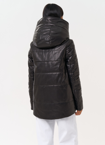 Теплая куртка из натуральной кожи