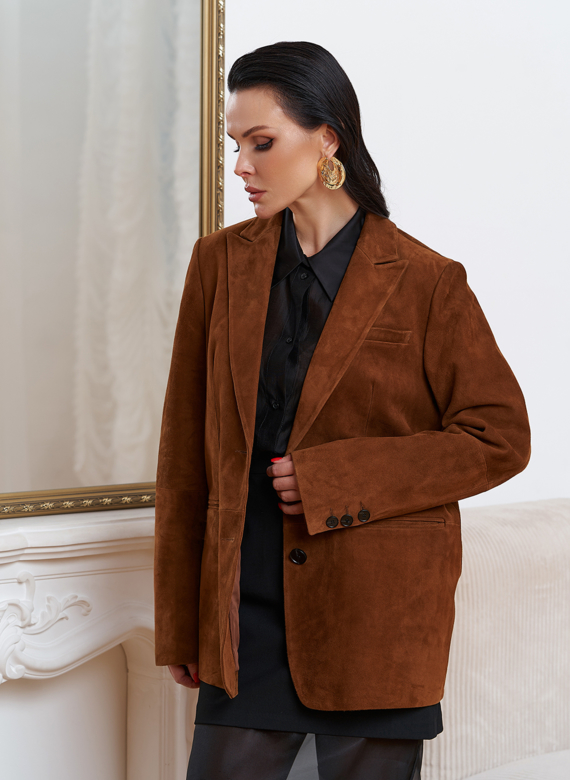 Женский замшевый жакет