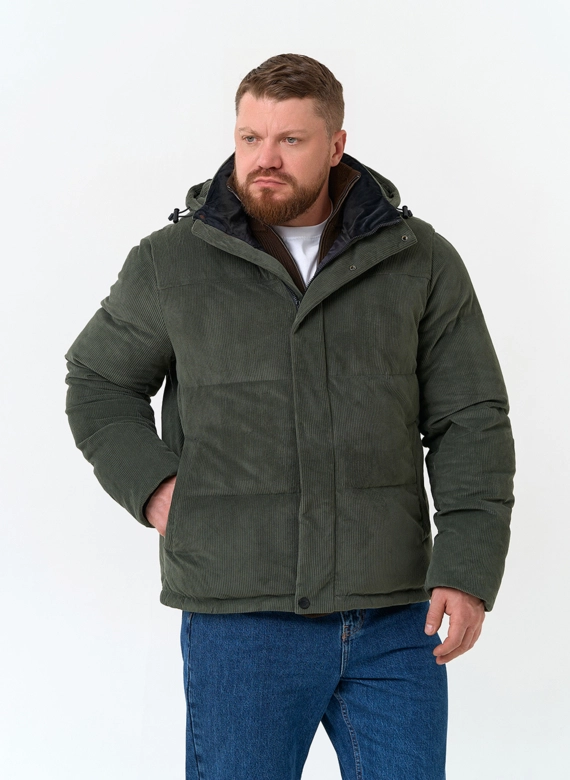 Мужской пуховик с капюшоном фото