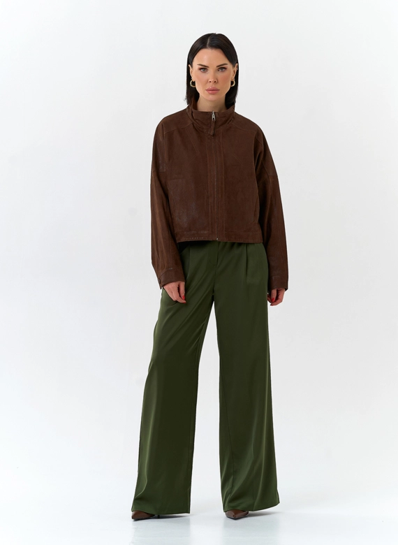 Женская двухсторонняя куртка из натуральной кожи