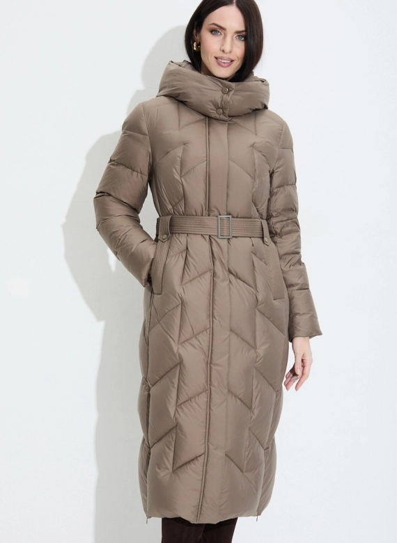 Женский пуховик с капюшоном фото
