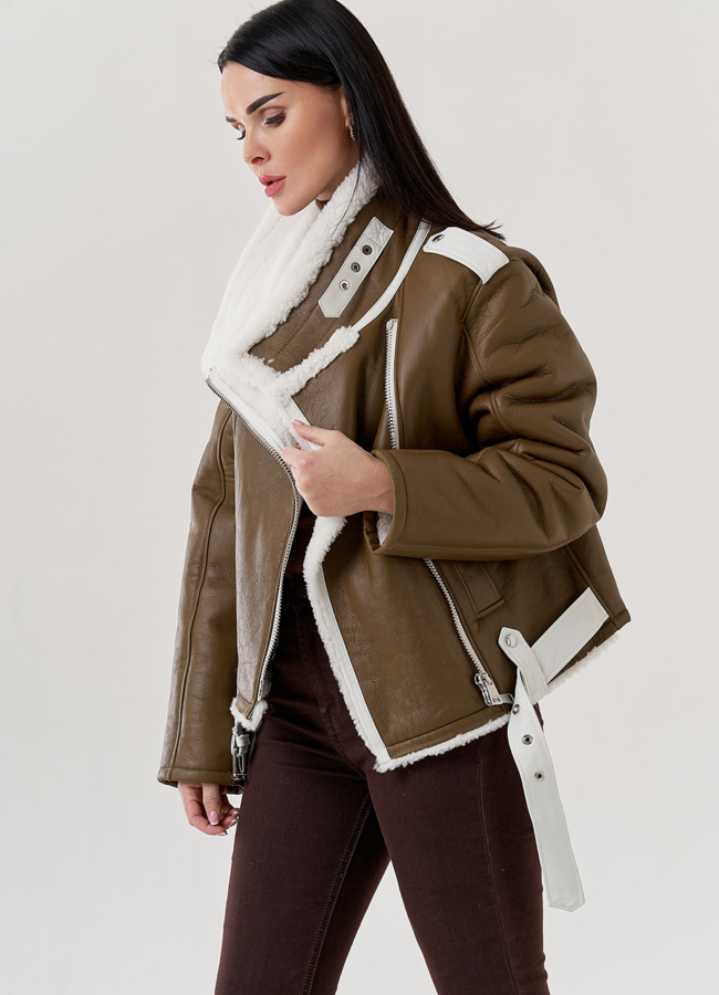 Женская дубленка пилот  модель № 79597 в кредит