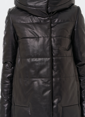 Теплая куртка из натуральной кожи