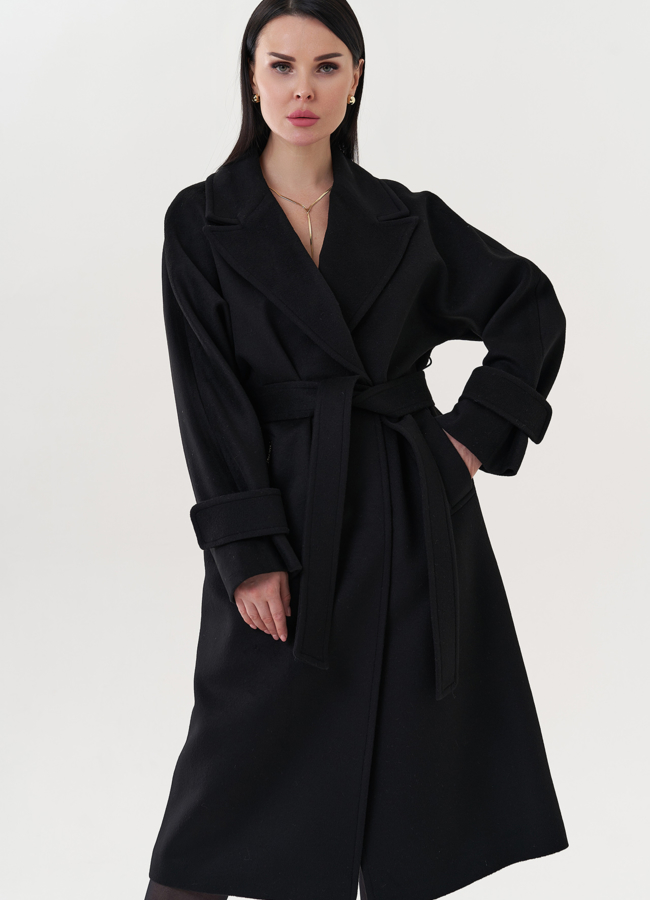 Пальто с английским воротником модель № 26722 в кредит