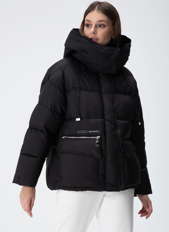 Женский пуховик с капюшоном 