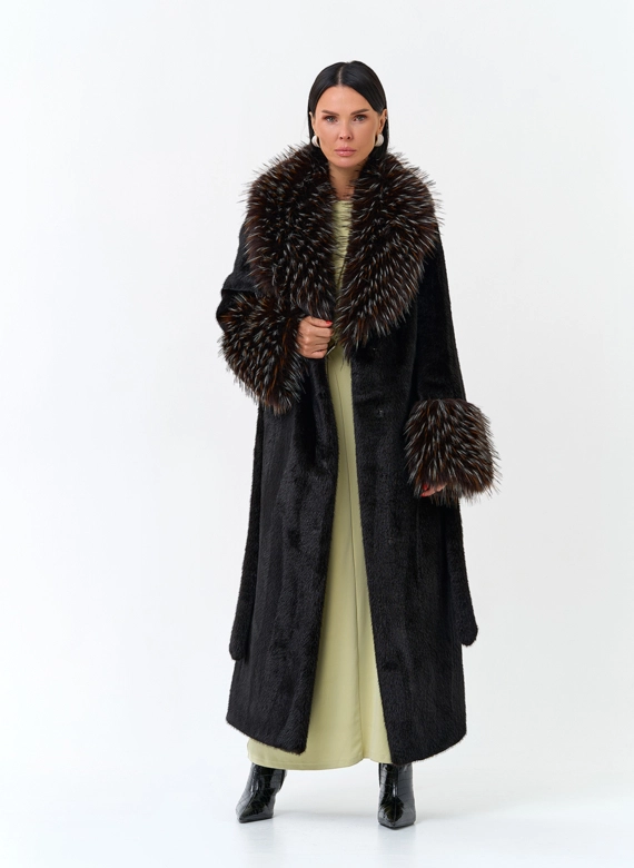 Женская шуба из эко меха фото