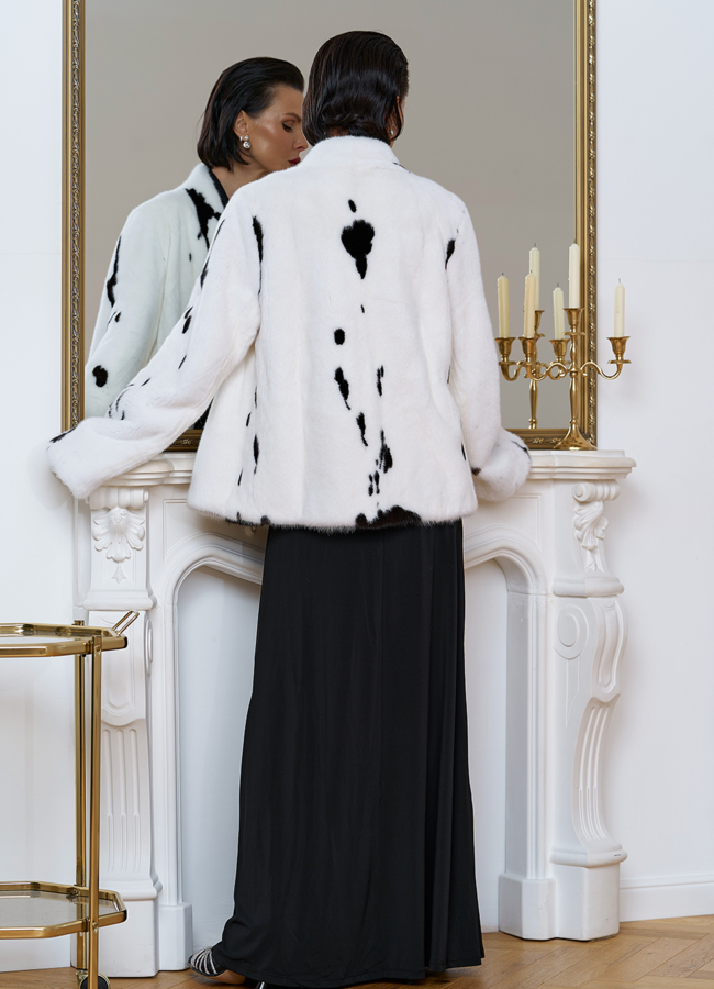 Жакет из меха норки в расцветке 